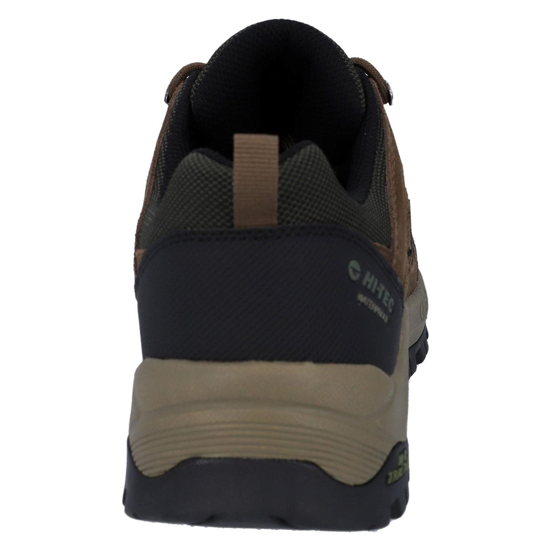 Men's Wide Fit Hi-tec Bandera Expedition Low Hiker Waterproof Trainers in Smokey Brown/Khaki - Image 6