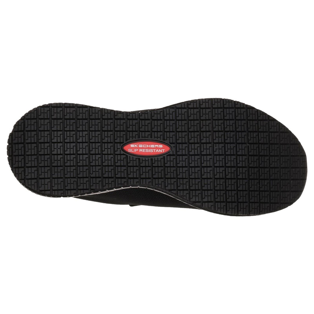 Women's Wide Fit Skechers 77222WEC Squad SR Occupational Trainers - Black in Black - Image 8