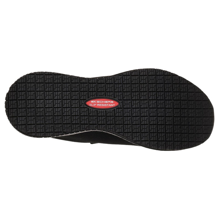 Women's Wide Fit Skechers 77222WEC Squad SR Occupational Trainers - Black in Black - Image 1