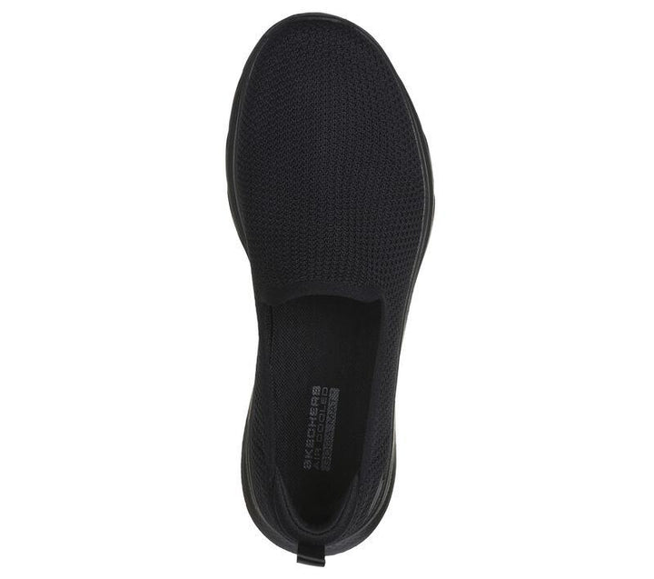 Women's Wide Fit Skechers 125218 Go Walk 7 Ivy Trainers in Black - Image 1