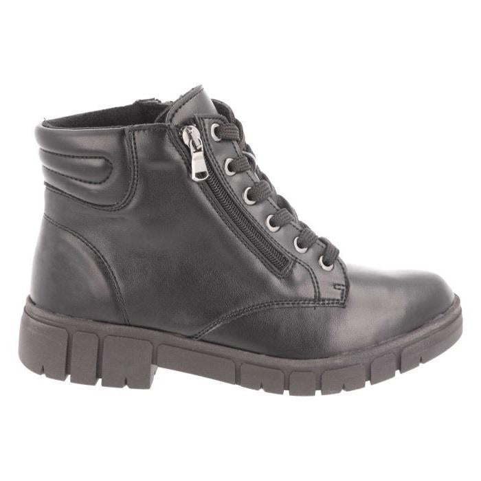 Women's Wide Fit DB Alice Ankle Boots in Black Synthetic - Image 2