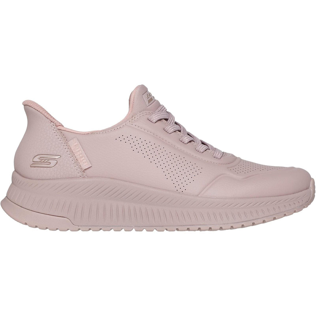 Women's Wide Fit Skechers 117740 Slip-ins Bobs Squad 4 Key Look Trainers in Black - Image 10