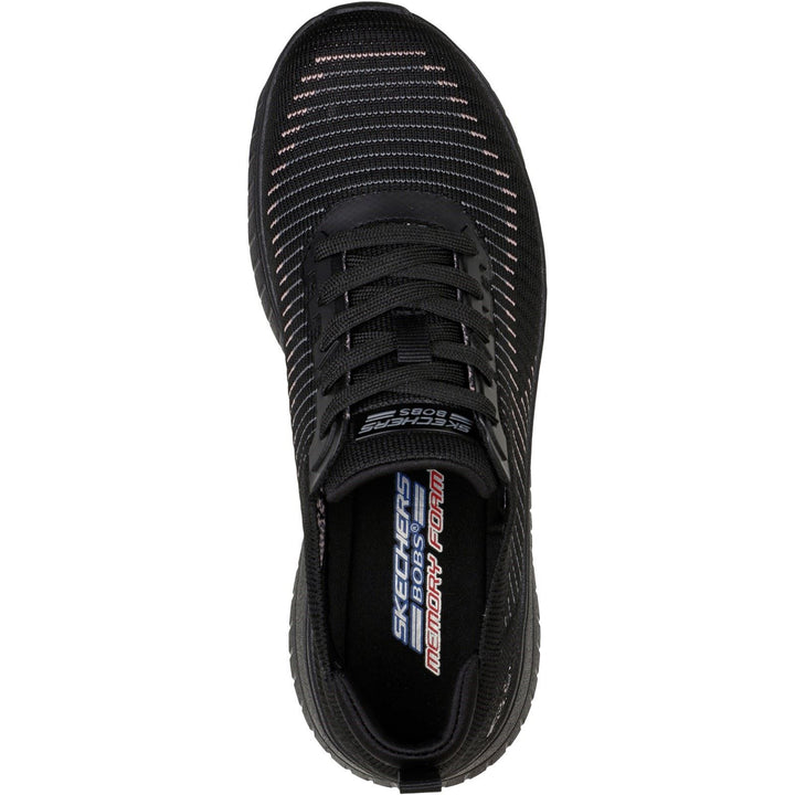 Women's Wide Fit Skechers 117207 Bobs Squad Chaos Renegade Trainers - Black in Black - Image 1