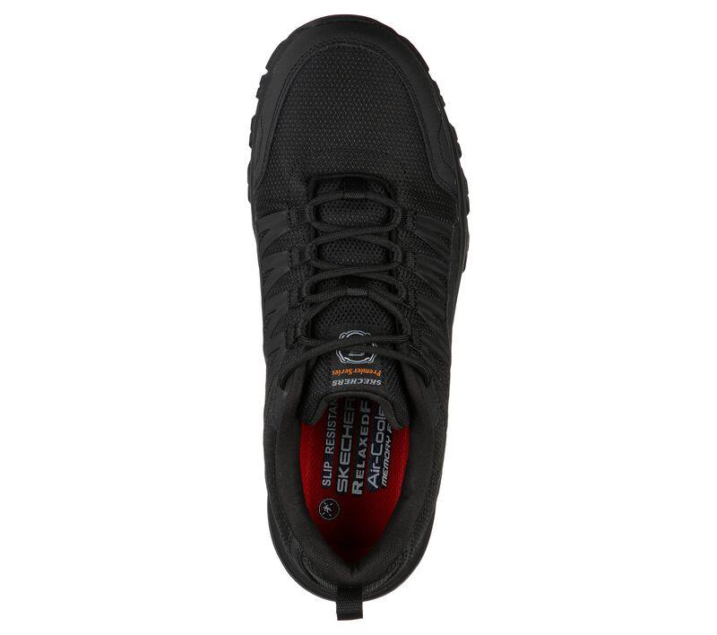 Men's Wide Fit Skechers 200000EC Fannter Occupational Shoes in Black - Image 5