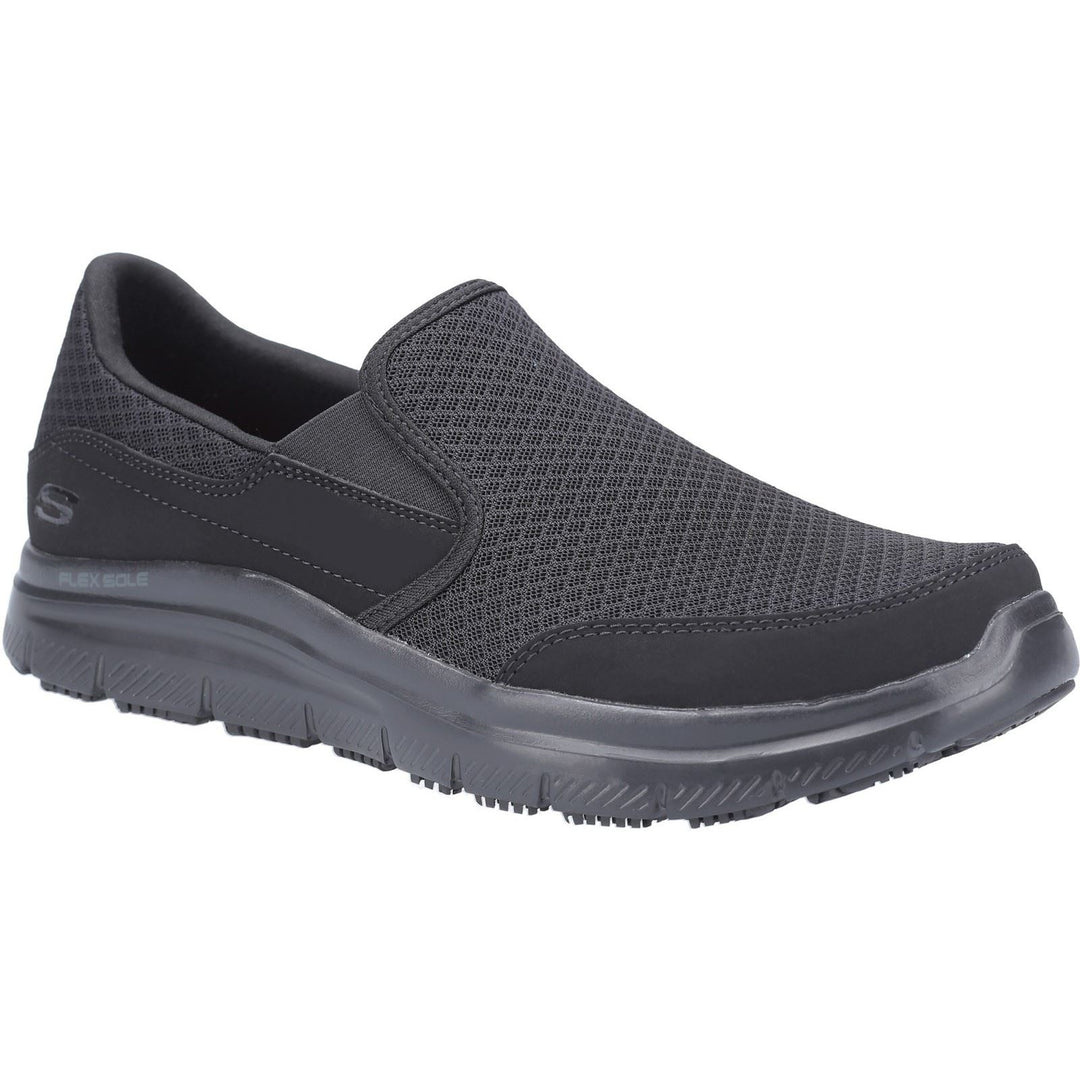 Men's Wide Fit Skechers 77048EC Flex Advantage McAllen SR Trainers in Black - Image 4