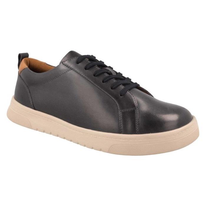 Men's Wide Fit DB Luca Shoes in Navy Leather - Image 1
