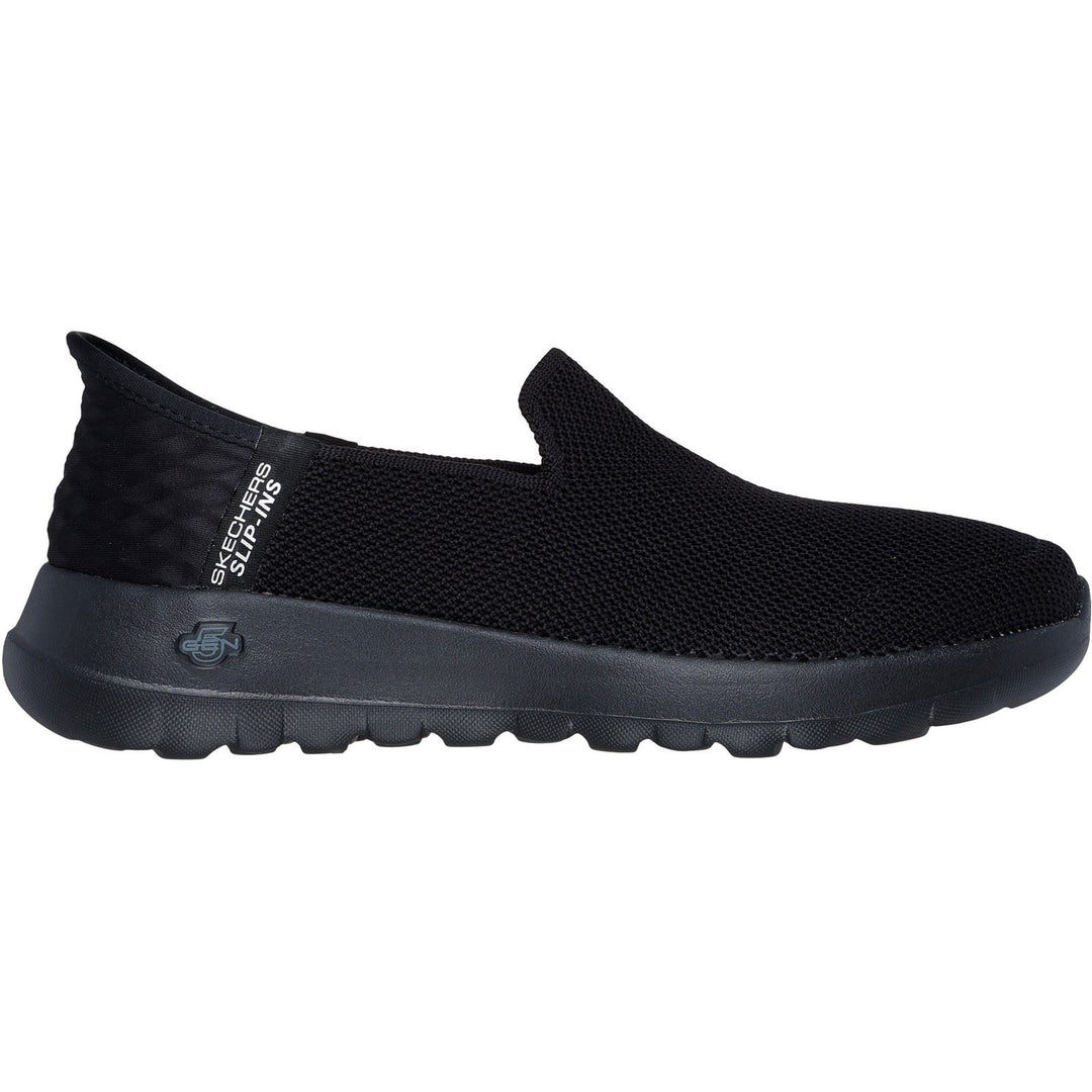 Women's Wide Fit Skechers 124641 Slip-ins Go Walk Joy Vela Shoes in Black - Image 2