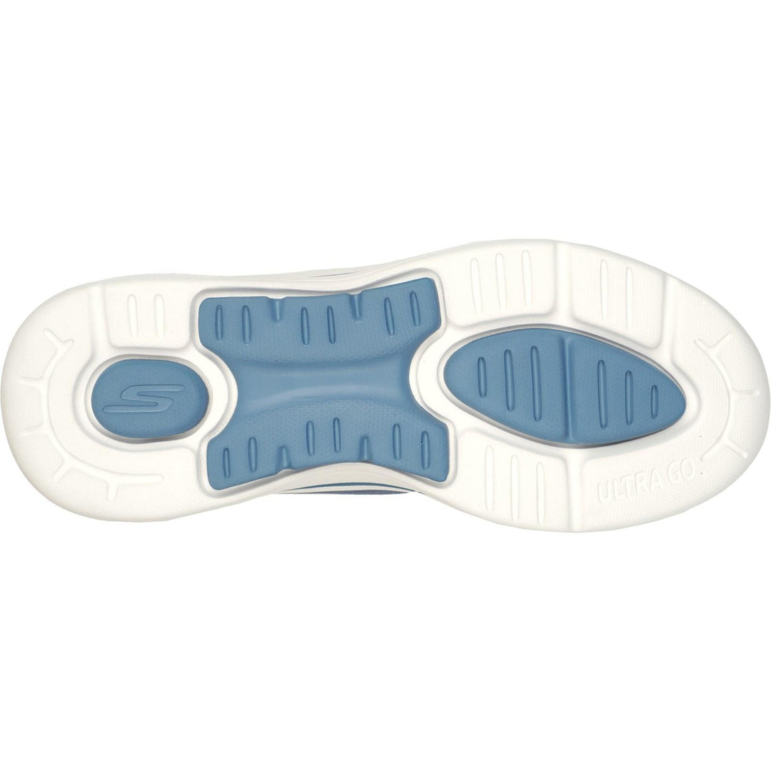 Women's Wide Fit Skechers 124404 Go Walk Arch Fit Motion Breez Trainers in Blue - Image 6