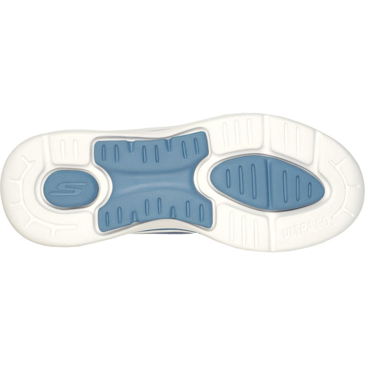 Women's Wide Fit Skechers 124404 Go Walk Arch Fit Motion Breez Trainers in Blue - Image 1