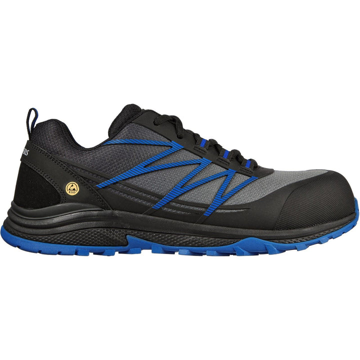 Men's Wide Fit Skechers 200046EC Puxal Safety Trainers in Black/Blue - Image 1