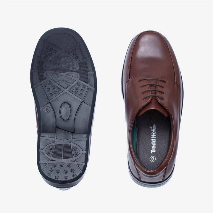 Mens Wide Fit Tredd Well Alex Lace Up Shoes in Black - Image 1