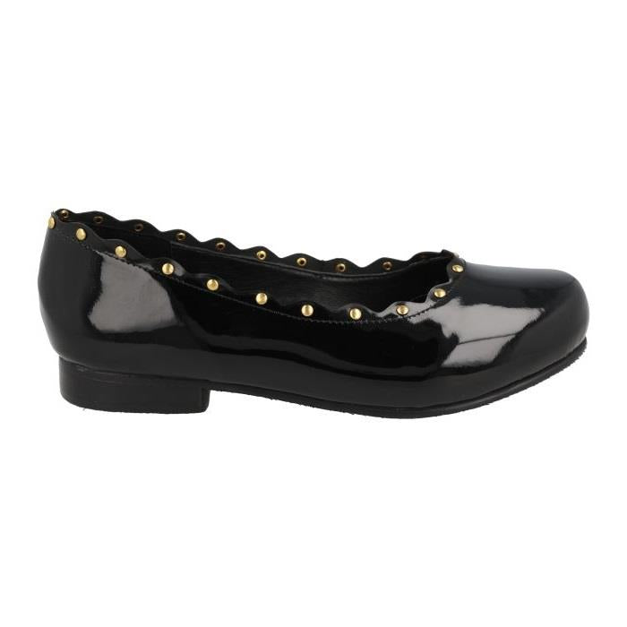 Women's Wide Fit DB Campbell Shoes in Black Patent - Image 1