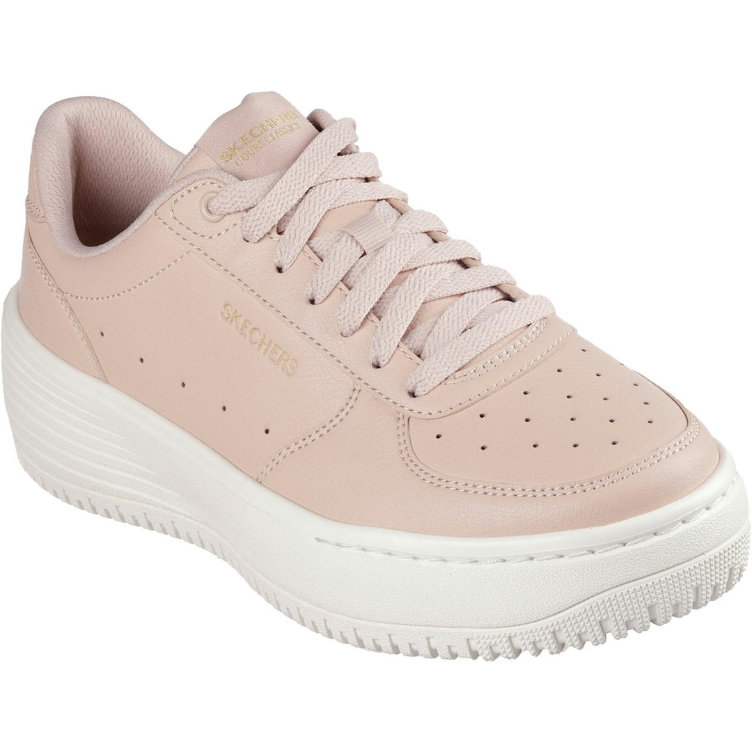 Women's Wide Fit Skechers 185110 Court Classics Grand 92 Be Lifted Trainers - Nude in Nude - Image 3