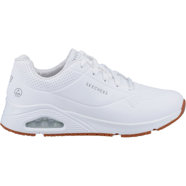Men's Wide Fit Skechers 200054EC Uno SR Trainers - White in White - Image 1