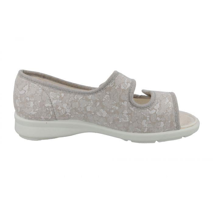 Women's Wide Fit DB Rattle Canvas Shoes in Grey Canvas - Image 4