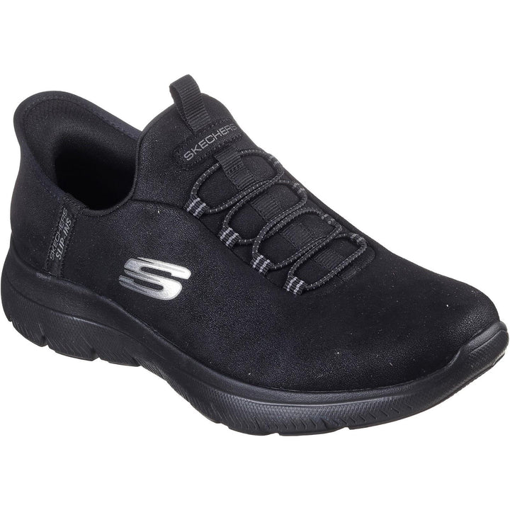 Women's Wide Fit Skechers 150254 Slip-ins Summits Trainers in Black - Image 1