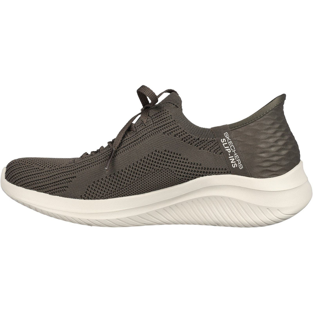 Women's Wide Fit Skechers 149710 Slip-ins Ultra Flex 3.0 Brilliant Path Trainers in Olive - Image 5