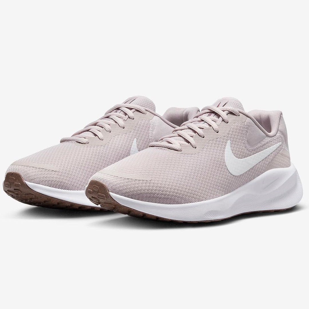 Women's Wide Fit Nike FZ6829-007 Revolution 7 Trainers in Mauve/White - Image 8