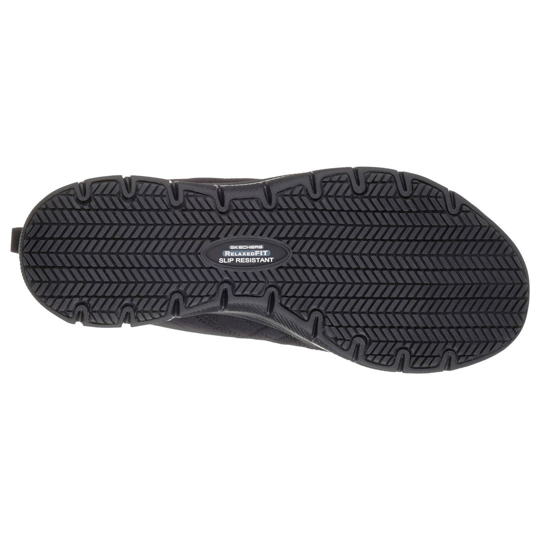 Women's Wide Fit Skechers 77211EC Ghenter Srelt Occupational Trainers in Black - Image 5