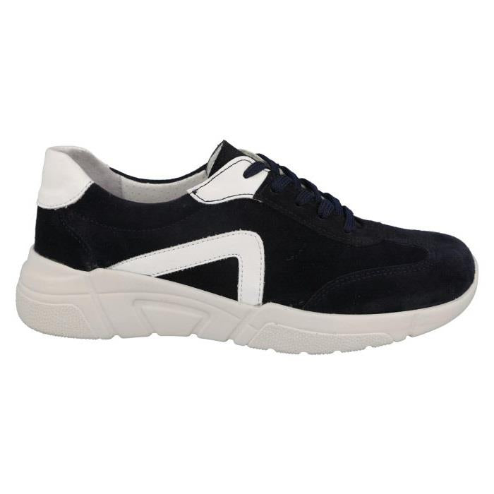Women's Wide Fit DB Bryony Trainers in Navy Suede - Image 2