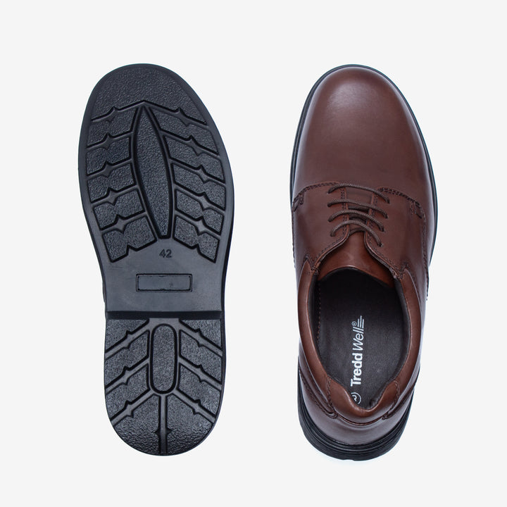 Mens Wide Fit Tredd Well Simon Lace Up Shoes in Black - Image 1