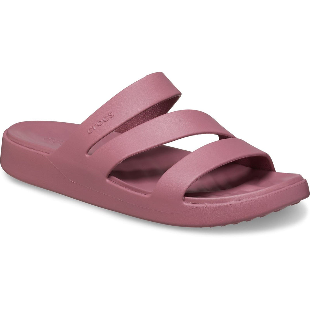 Women's Crocs 209587 Getaway Strappy Slippers in Cassis - Image 3