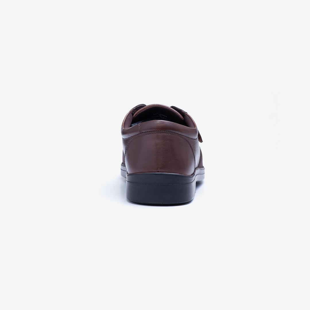 Mens Wide Fit Tredd Well Benjamin Velcro Soft Stretch Shoes - Brown in Brown - Image 7