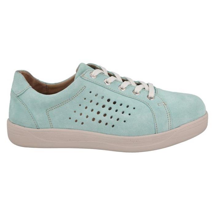 Women's Wide Fit DB Aleen Shoes in Sky Blue Suede - Image 1