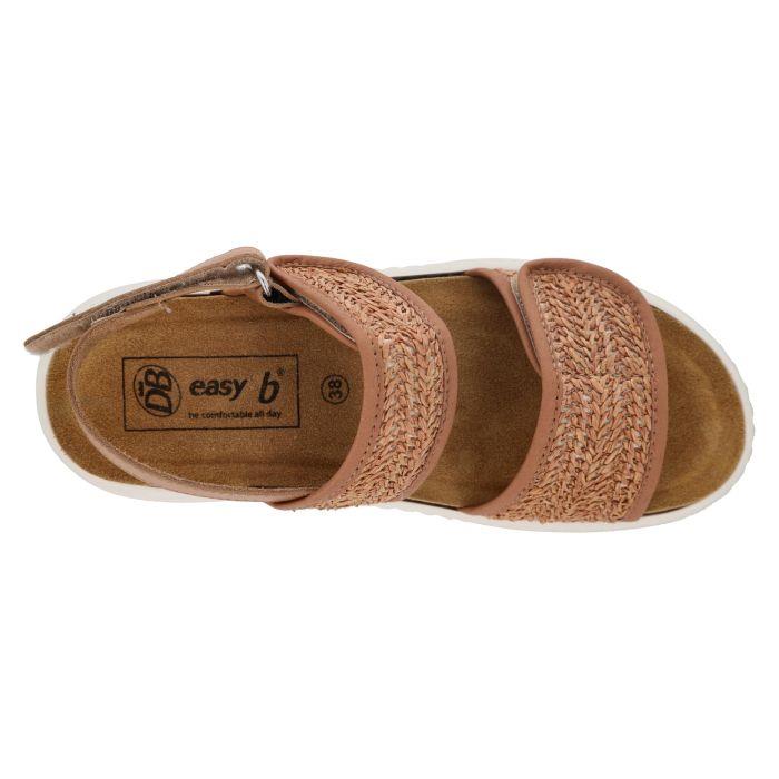 Women's Wide Fit DB Wallis Sandals in Navy Raffia - Image 1
