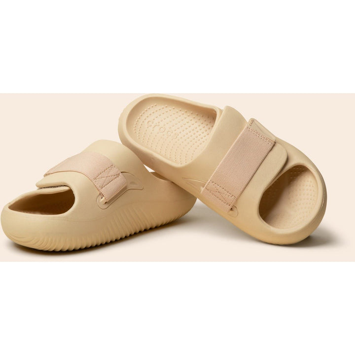 Women's Crocs 209413 Mellow Luxe Slippers in Black - Image 1