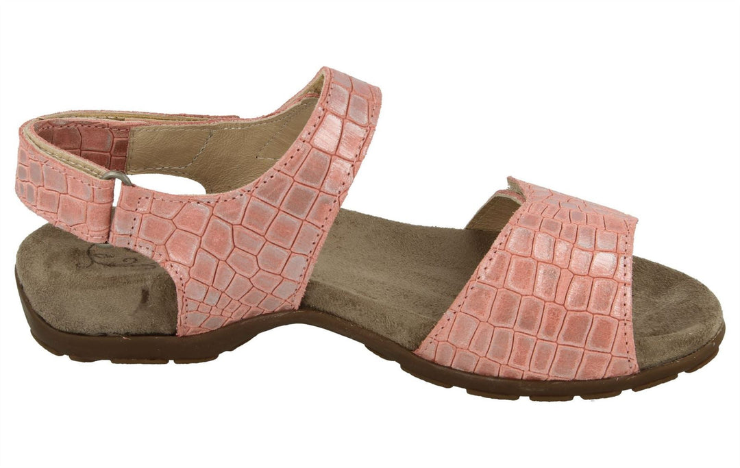 Womens Wide Fit DB Sussex Sandals in Black Patent Reptile - Image 17