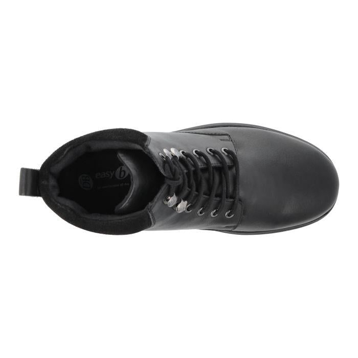 Men's Wide Fit DB Ronnie Boots in Black Lea / Suede - Image 6