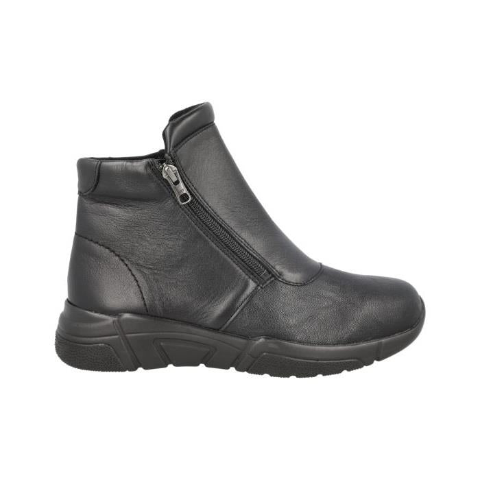 Women's Wide Fit DB Farnham Boots in Black lea / stretch pu - Image 4