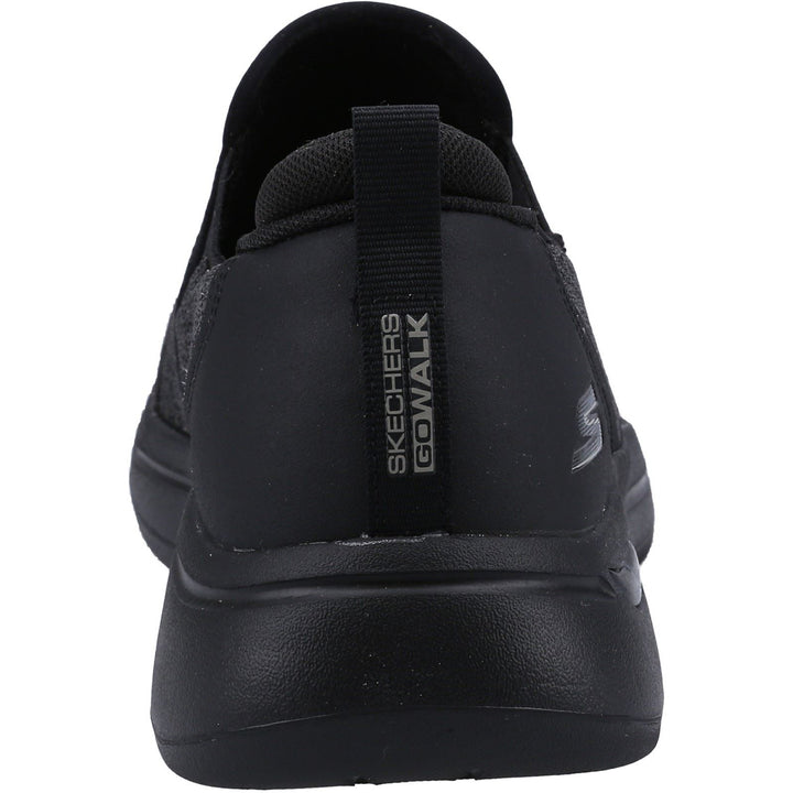 Men's Wide Fit Skechers 216183 Go Walk Arch Fit Trainers in Black - Image 1