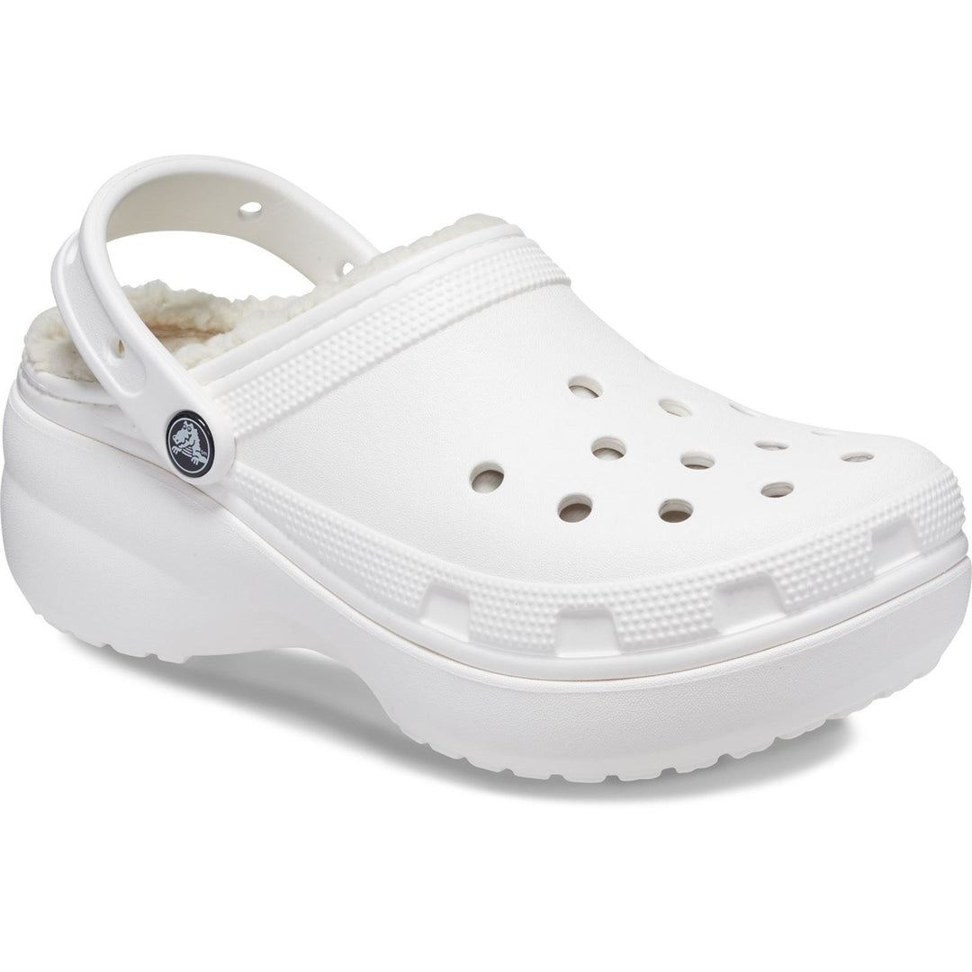 Women's Crocs 207938 Classic Platform Lined Clog Sandals in Black - Image 8