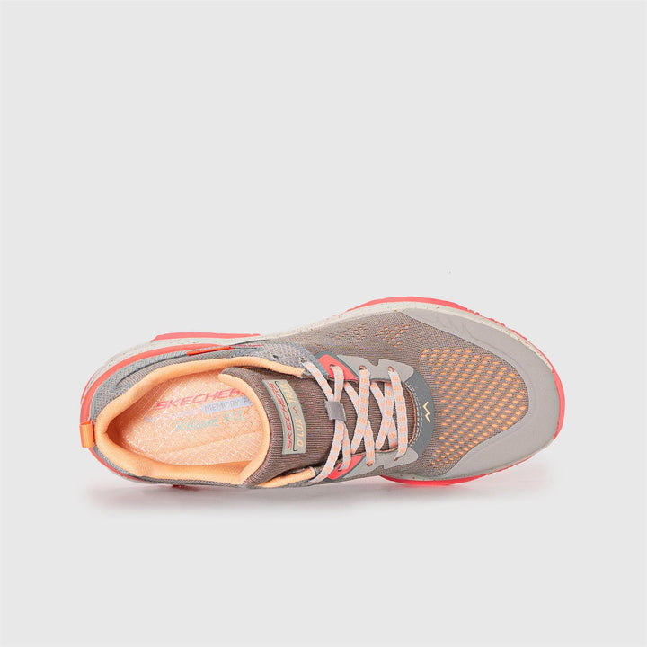 Women's Wide Fit Skechers Relaxed Fit 149842 D'lux Trail Round Trip Walking Trainers in Grey/Pink - Image 1