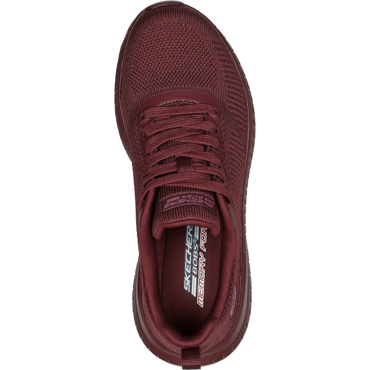 Women's Wide Fit Skechers 117209 Bob Squad Chaos Face Off Trainers -Plum in Plum - Image 1
