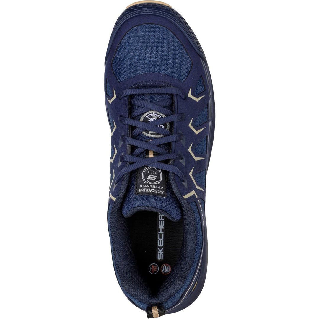 Men's Wide Fit Skechers 200127EC Malad II Safety Trainers - Navy/Tan in Navy/Tan - Image 4