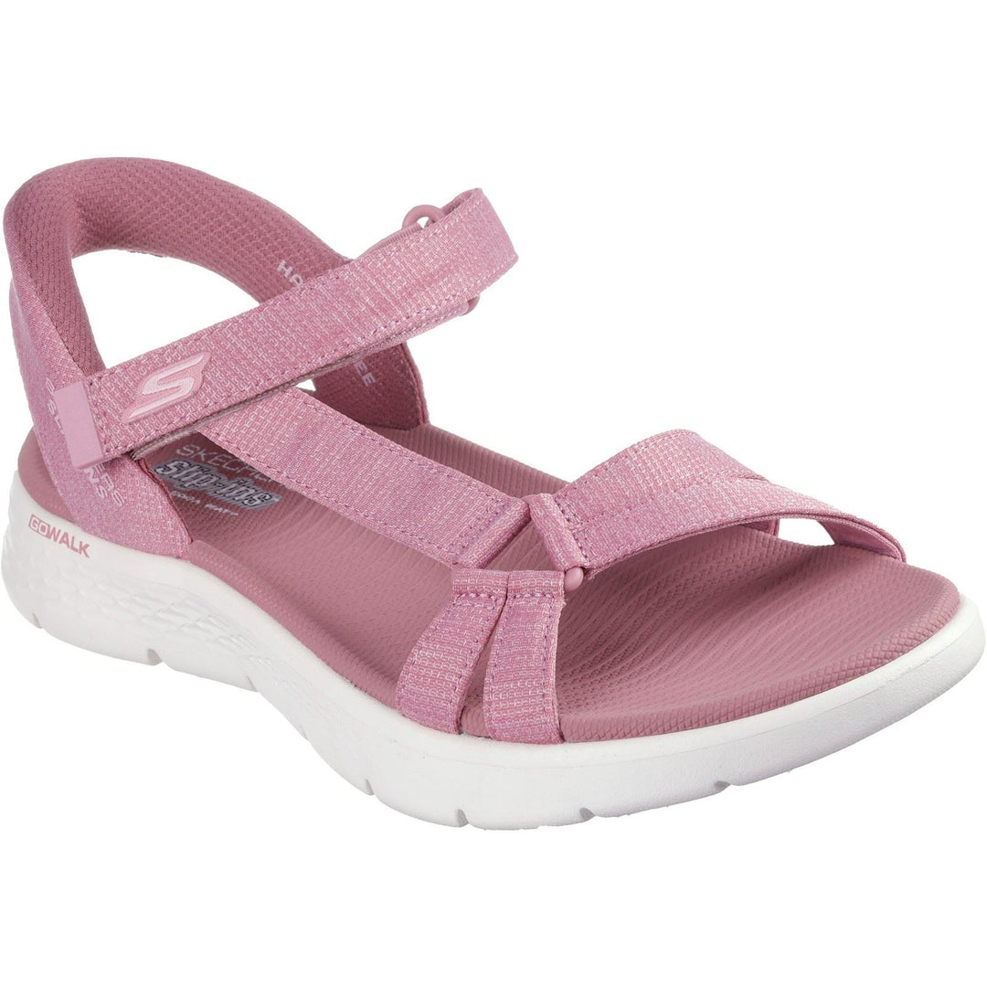 Women's Wide Fit Skechers 141481 Slip-ins Go Walk Flex Illuminate Sandals in Mauve - Image 3