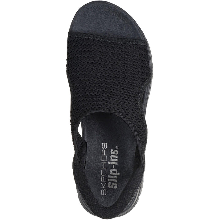 Women's Wide Fit Skechers 119519 Slip-ins Summits Sweetly Evolved Sandals in Black - Image 1