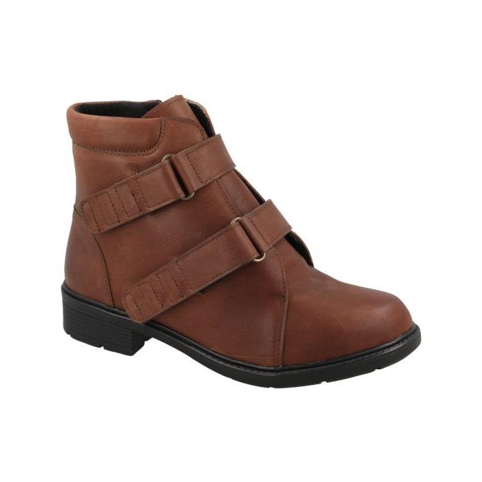 Women's Wide Fit DB Badger Boots in Black Leather - Image 1