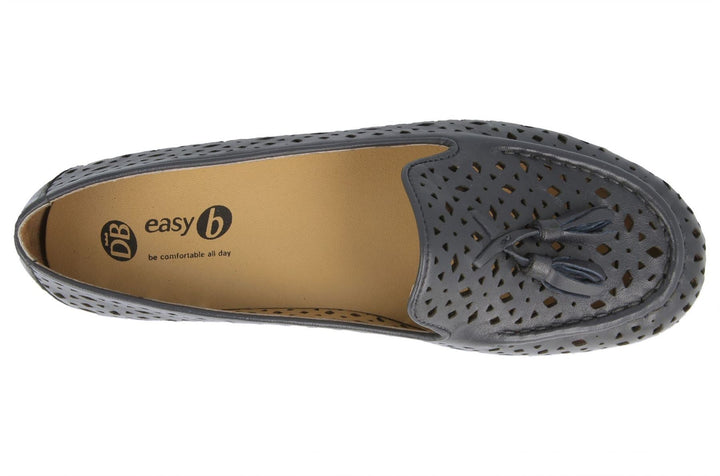 Womens Wide Fit DB Driffield Shoes in Navy - Image 1