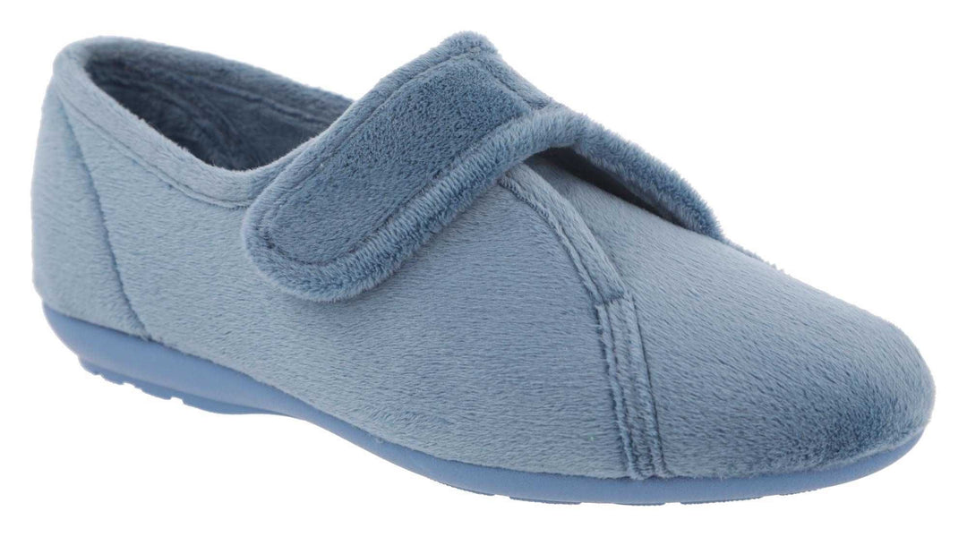 Women's Wide Fit DB Ivy Slippers in Black Velour - Image 23