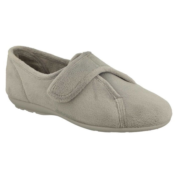 Women's Wide Fit DB Ivy Slippers in Black Velour - Image 1