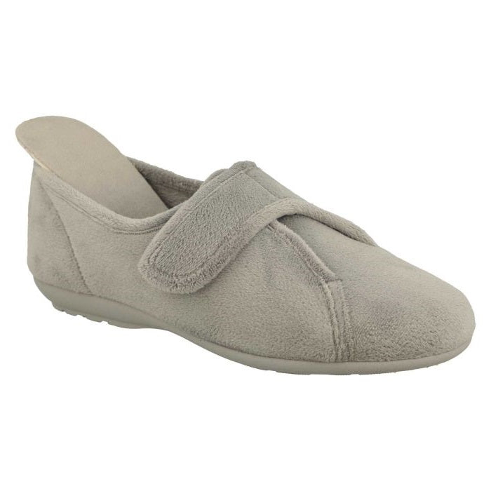 Women's Wide Fit DB Ivy Slippers in Black Velour - Image 16