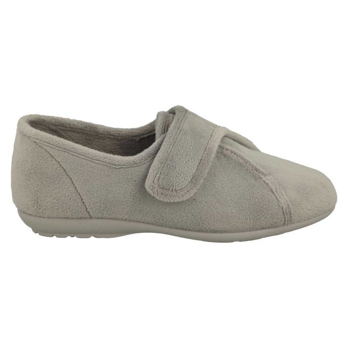 Women's Wide Fit DB Ivy Slippers in Black Velour - Image 12