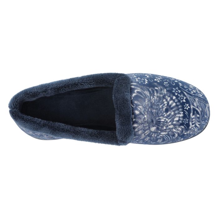 Womens Wide Fit DB Devizes Shoes in Navy Textile - Image 1