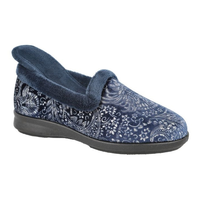 Womens Wide Fit DB Devizes Shoes in Navy Textile - Image 5