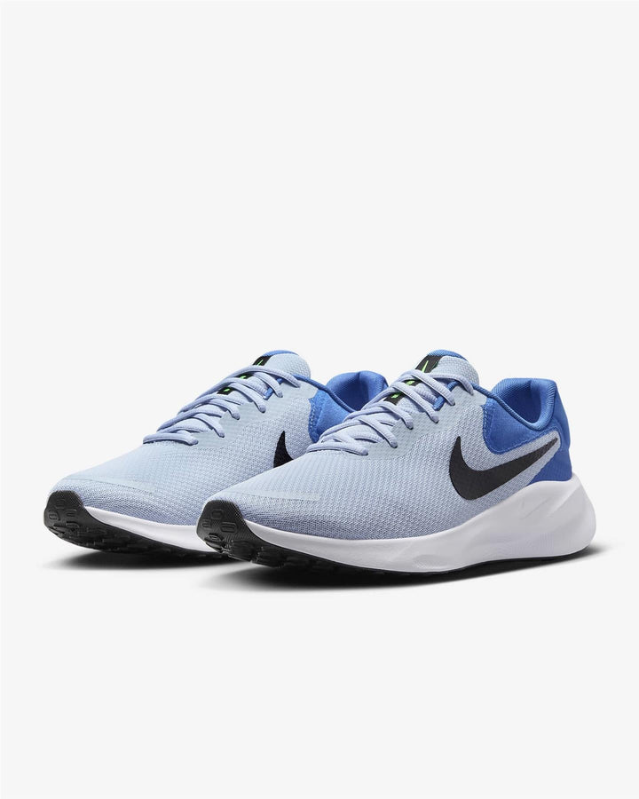 Women's Wide Fit Nike FB8501-402 Revolution 7 Running Trainers in Blue - Image 1