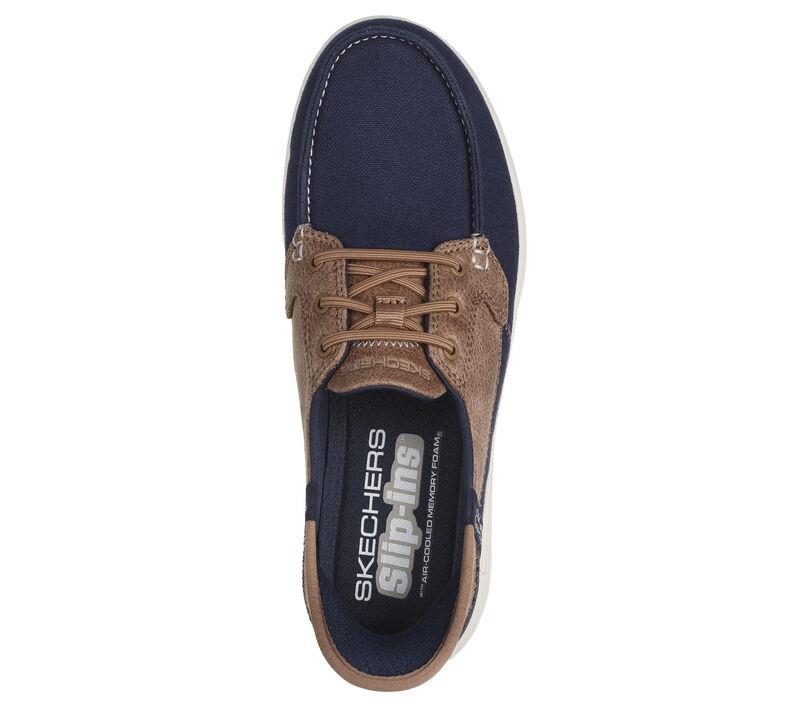 Women's Wide Fit Skechers 136536 Slip-ins On The Go Flex Palmilla Trainers in Navy - Image 5